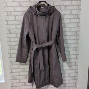 NWOT Calvin Klein Tie-Waist Hooded Womens Rain Jacket Size 2XL